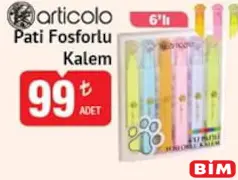 ARTİCOLO PATİ FOSFORLU KALEM 6'LI fiyat ve kampanya bilgisi